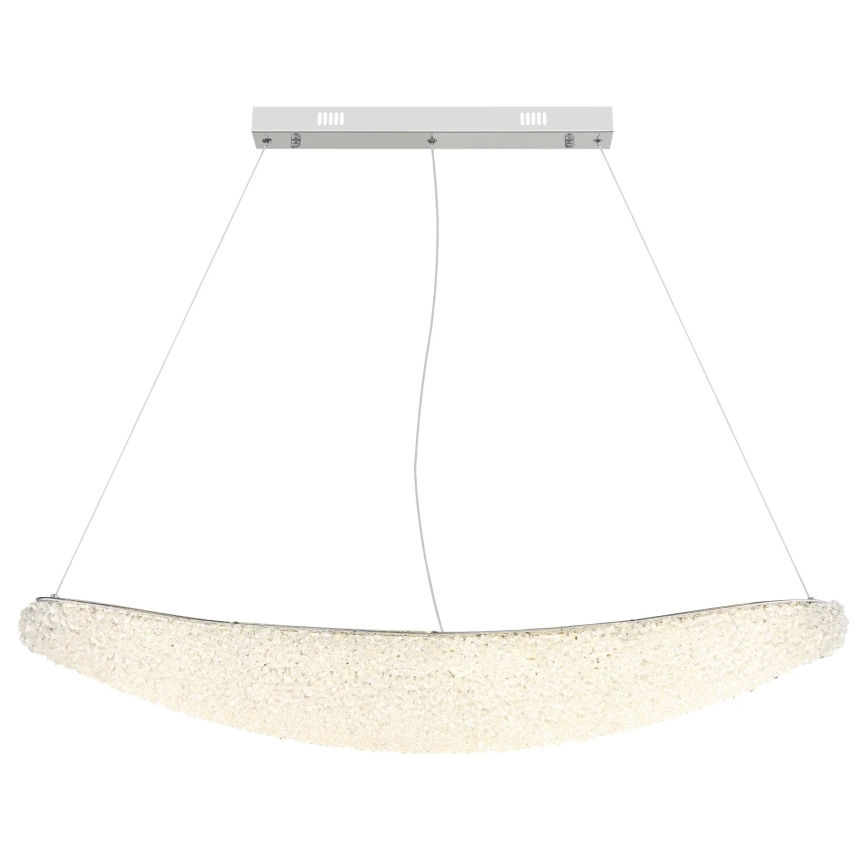 Globo - диммируемая светодиодная (LED) подвесная люстра на тросе LED/40W/230V 2700-6000K, глянцевый хром + пульт дистанционного управления