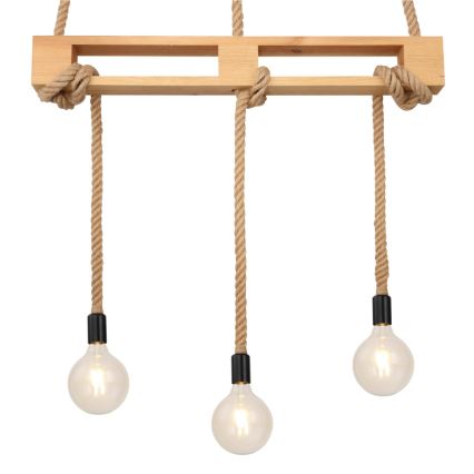 Globo - Подвесная люстра 3xE27/60W/230V сосна