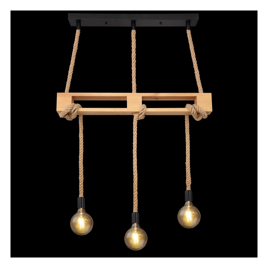 Globo - Подвесная люстра 3xE27/60W/230V сосна