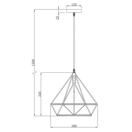 Globo - Підвісна люстра 1xE27/60W/230V