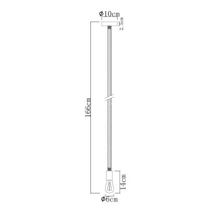 Globo 69029H - Люстра на тросе ULLEU 1xE27/60W/230V