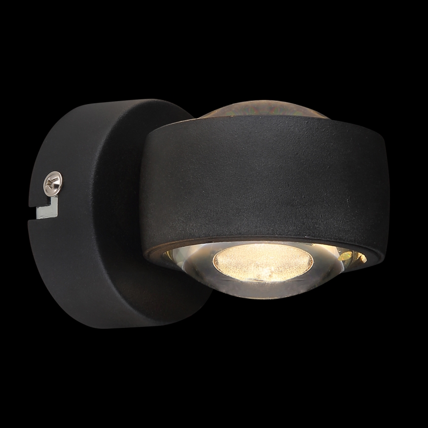 Globo - LED настінний світильник LED/7W/230V 3000K чорний