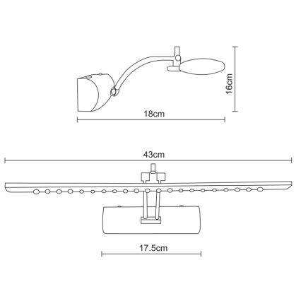 Globo - LED підсвітка картин LED/3W/230V