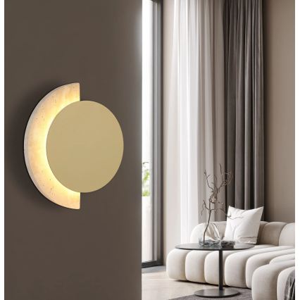 Globo - настенный светильник LED, 8 Вт, 230 В, 3000 К, диаметр 20 см, травертин