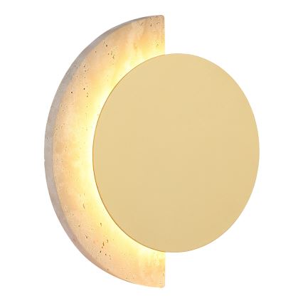 Globo - настенный светильник LED, 8 Вт, 230 В, 3000 К, диаметр 20 см, травертин