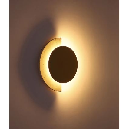 Globo - Настінний світильник LED, 8 Вт, 230 В, 3000 К, діаметр 20 см, травертин