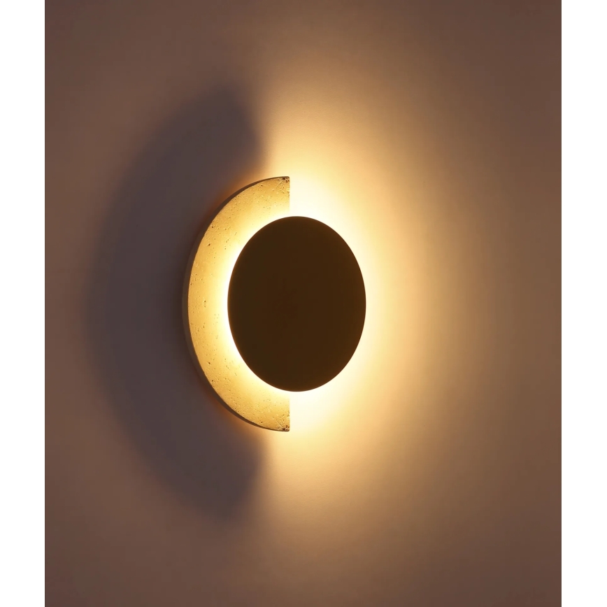 Globo - Настінний світильник LED, 8 Вт, 230 В, 3000 К, діаметр 20 см, травертин