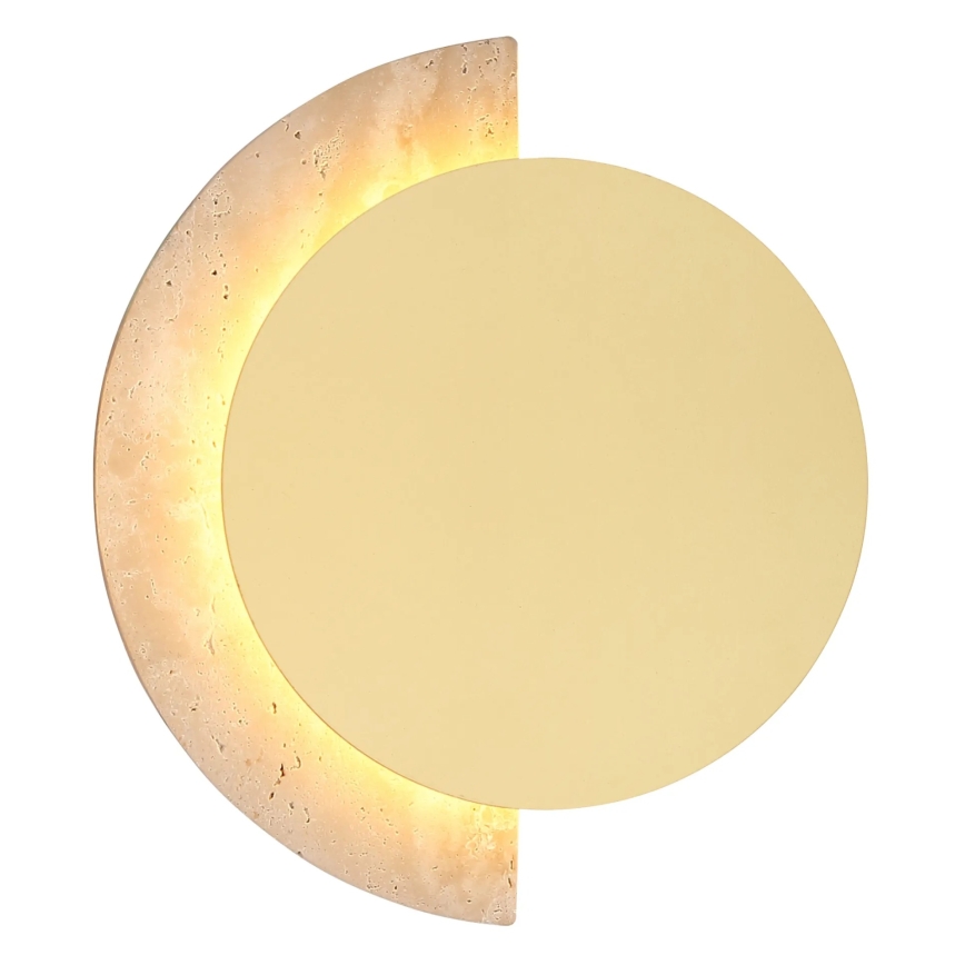 Globo - Настінний світильник LED, 8 Вт, 230 В, 3000 К, діаметр 20 см, травертин