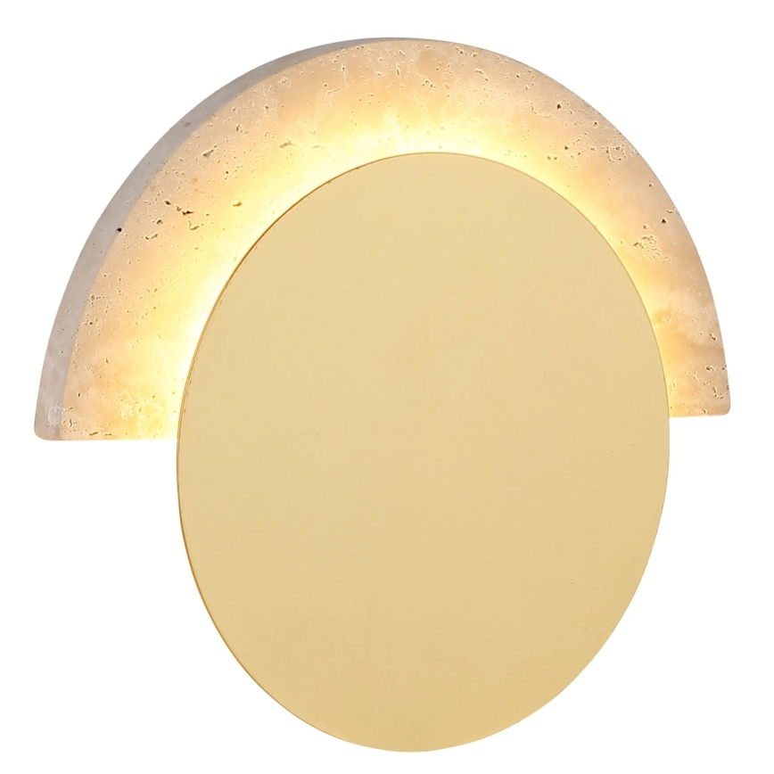 Globo - Настінний світильник LED, 8 Вт, 230 В, 3000 К, діаметр 20 см, травертин