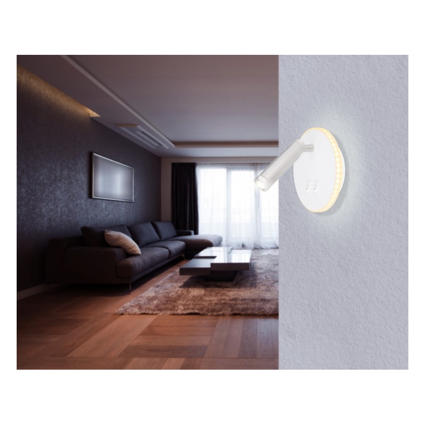 Globo - Настінний точковий LED світильник LED/6W + LED/1W/230V
