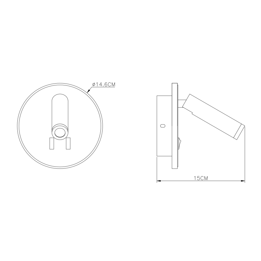 Globo - Настінний точковий LED світильник LED/6W + LED/1W/230V