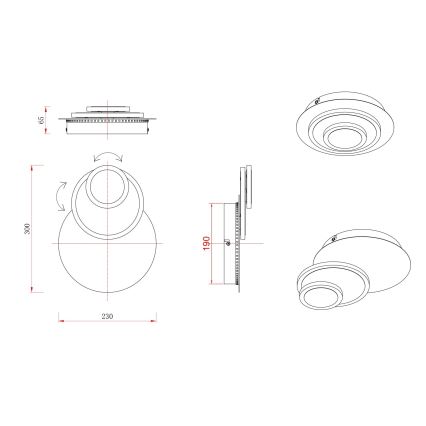 Globo - LED стельовий світильник LED/20W/230V 3000K