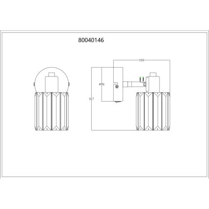 Globo - Настенный точечный светильник 1xE14/40W/230V