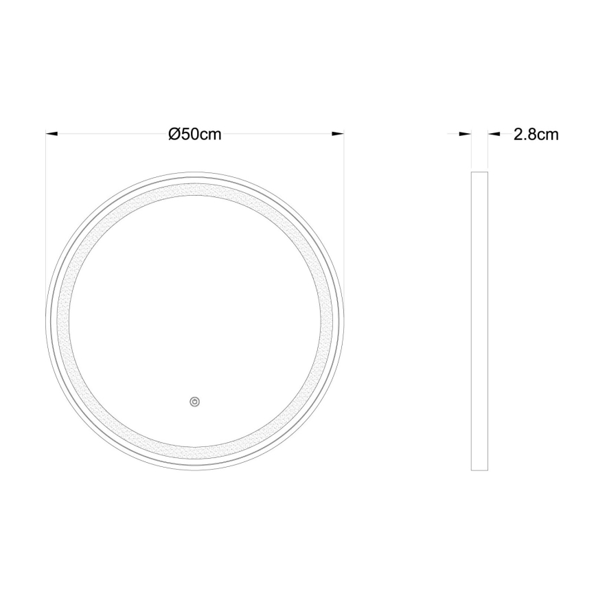 Globo - LED Настінне дзеркало з підсвіткою з регулюванням яскравості LED/10W/230V 2700/4000/6500K діаметр 50 см