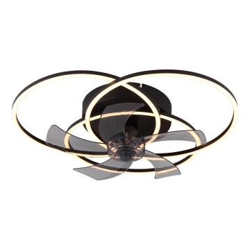 Globo - диммируемый LED потолочный вентилятор LED/40W/230V 3000-6500K чёрный + пульт дистанционного управления