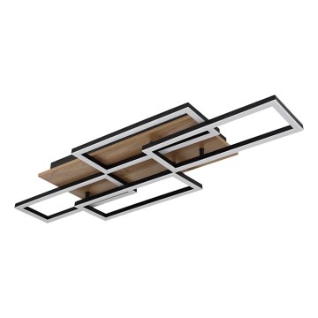 Globo - Диммируемый светодиодный потолочный светильник LED/40W/230V 2700-6500K 32,5x87,5 cm коричневый/чёрный + пульт дистанционного управления
