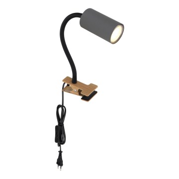 Globo - Гнучка лампа з кліпсою 1xGU10/25W/230V сірий/коричневий