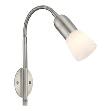 Globo - Гнучка лампа 1xE14/40W/230V матовий хром