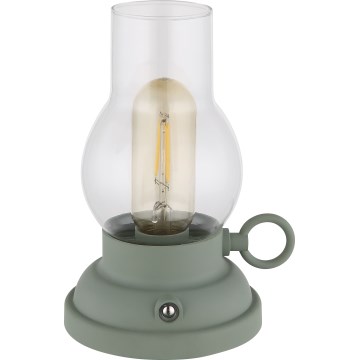 Globo - LED Акумуляторна сенсорна настільна лампа з регулюванням яскравості LED/1W/3,7V 1200 mAh зелений