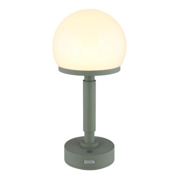 Globo - LED Акумуляторна сенсорна настільна лампа з регулюванням яскравості LED/2,5W/5V 1800mAh 2800K зелений