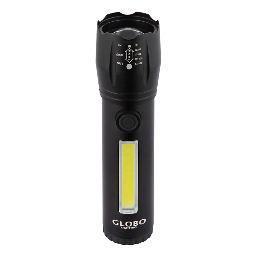 Globo - LED акумуляторний ліхтар LED/3W/5V + COB/3W 5500K 1200 мАг
