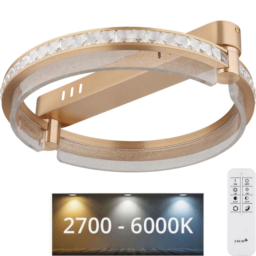Globo - LED Хрустальный потолочный светильник с регулированием яркости LED/36W/230V 2700K-6000K + дистанционное управление