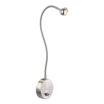 Globo - LED Гнучка лампа LED/3W/230V глянцевий хром