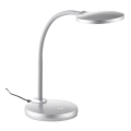 Globo - LED Гнучка сенсорна настільна лампа з регулюванням яскравості LED/4,6W/230V срібний