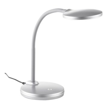 Globo - LED Гнучка сенсорна настільна лампа з регулюванням яскравості LED/4,6W/230V срібний