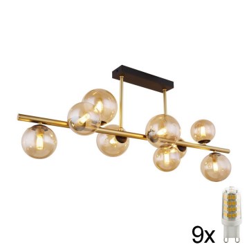 Globo - LED Люстра на штанзі 9xG9/3W/230V латунь