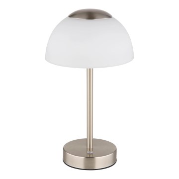 Globo - LED Настільна акумуляторна лампа з регулюванням яскравості LED/2,5W/5V 1800mAh 2700K/4000K/6500K матовий хром