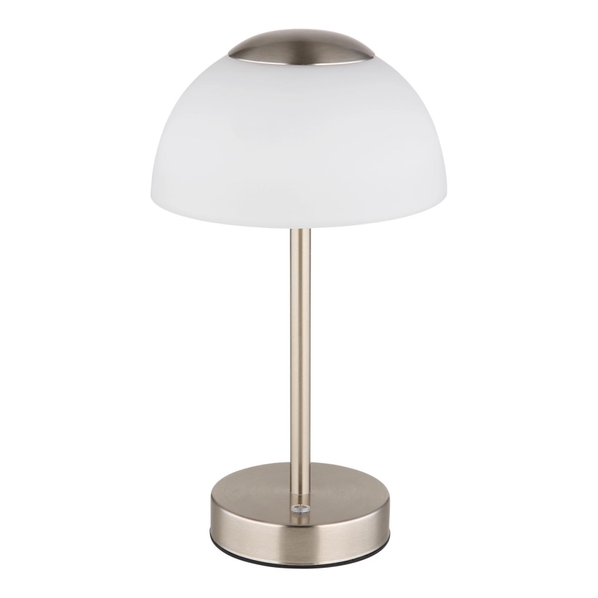 Globo - LED Настільна акумуляторна лампа з регулюванням яскравості LED/2,5W/5V 1800mAh 2700K/4000K/6500K матовий хром