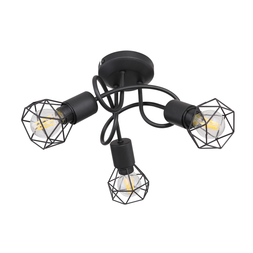 Globo - Світлодіодна накладна люстра 3xE14/6W/230V чорна
