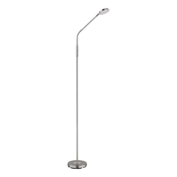 Globo - LED регульована сенсорна підлогова лампа LED/6,5W/230V 2700/3350/4000K матовий хром
