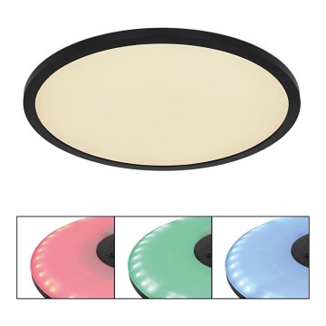 Globo - LED RGB Стельовий світильник для ванної з регулюванням яскравості LED/21W/230V 3000-6000K + пульт дистанційного керування IP44 чорний
