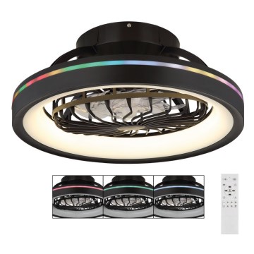 Globo - LED RGB Стельовий вентилятор з регулюванням яскравості LED/40W/230V 2700-6500K + пульт дистанційного керування