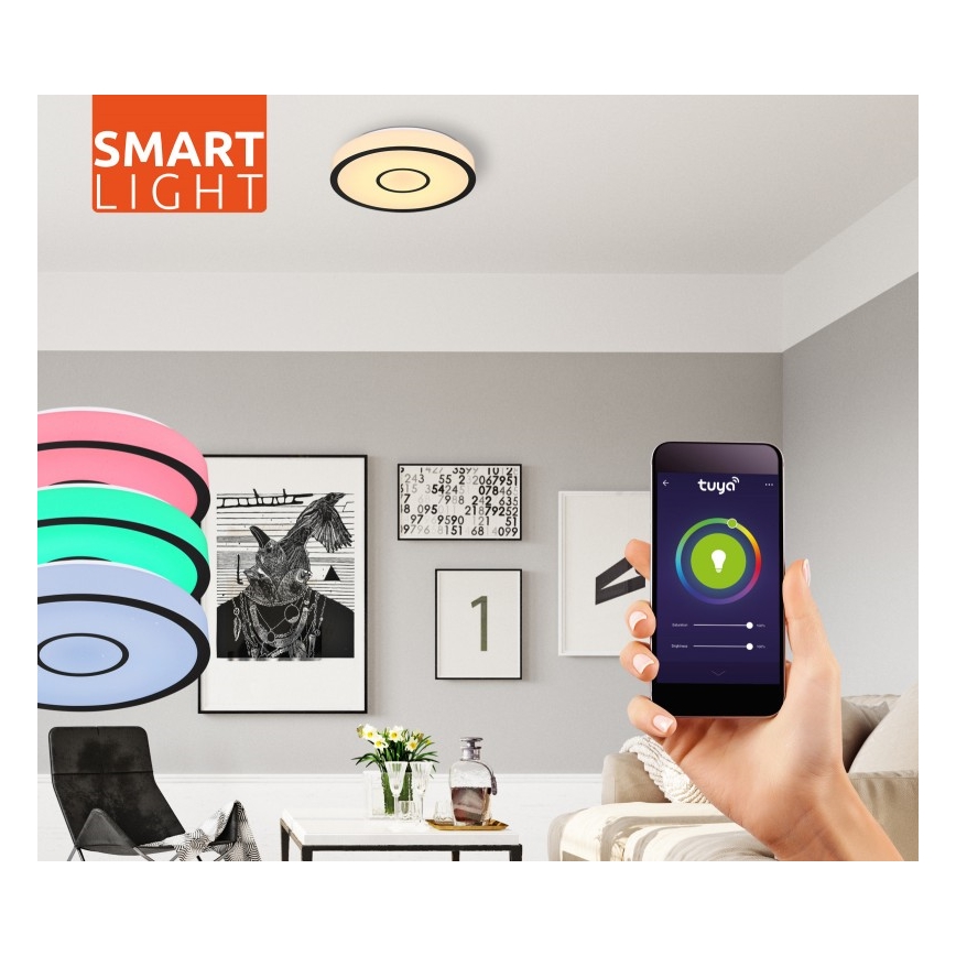 Globo - LED RGB Світильник для ванної з регулюванням яскравості LED/30W/230V IP44 Wi-Fi Tuya + пульт дистанційного керування