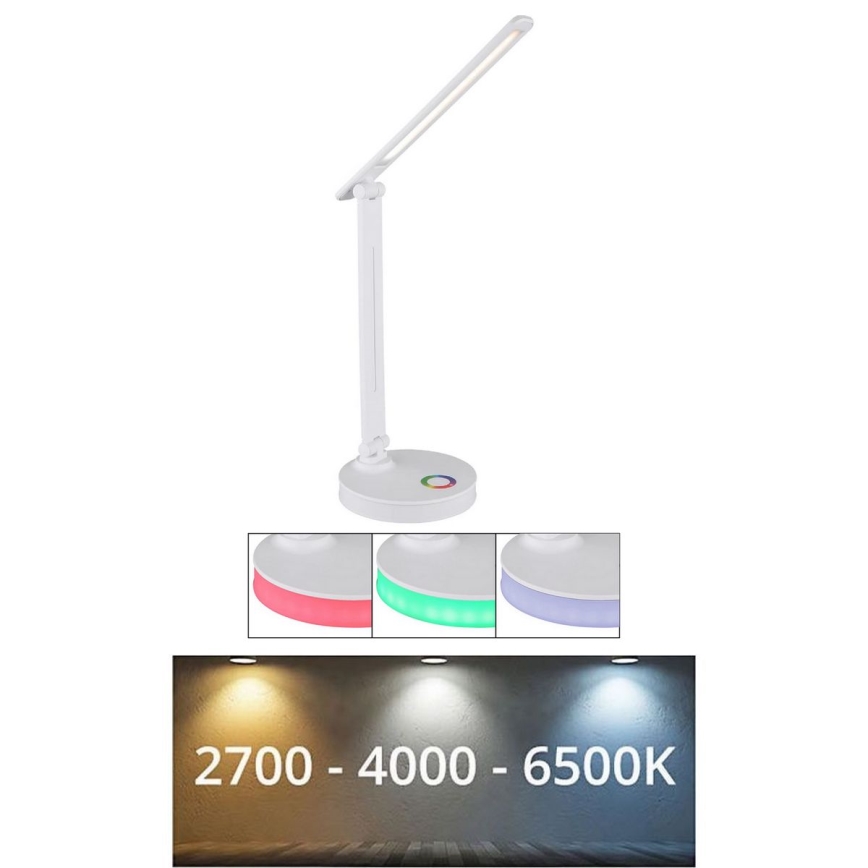 Globo - LED RGBW Сенсорна настільна лампа з регулюванням яскравості LED/5W/230V + LED/2W 2700K/4000K/6500K білий