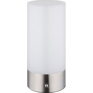 Globo - LED RGBW Сенсорна вулична настільна лампа з регулюванням яскравості LED/1,8W/5V 1500 mAh IP44 матовий хром