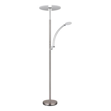 Globo - LED торшер з димером LED/40W/230V + LED/5,5W 2700/4000/6000K матовий хром