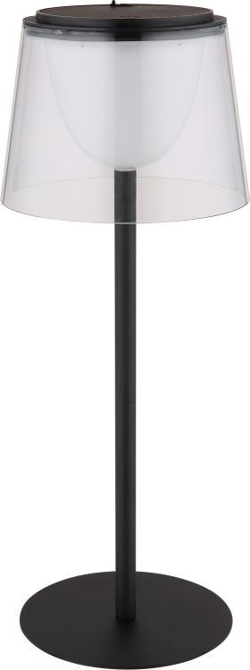 Globo - LED Вулична сенсорна настільна лампа з регулюванням яскравості LED/1,8W/5V IP44 1800 mAh чорний/прозорий