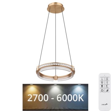 Globo - LED Кришталева підвісна люстра з регулюванням яскравості LED/36W/230V 2700K-6000K + пульт дистанційного керування