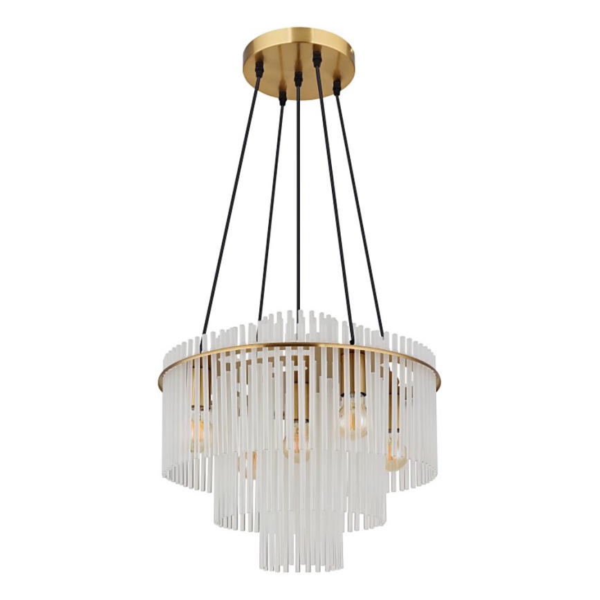 Globo - Люстра на тросі 5xE27/60W/230V золота