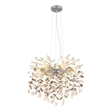 Globo - Люстра на тросі 8xE14/40W/230V срібляста