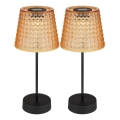 Globo - НАБІР 2x LED Сонячне світильник LED/0,06W/3V IP44 40 mAh помаранчевий