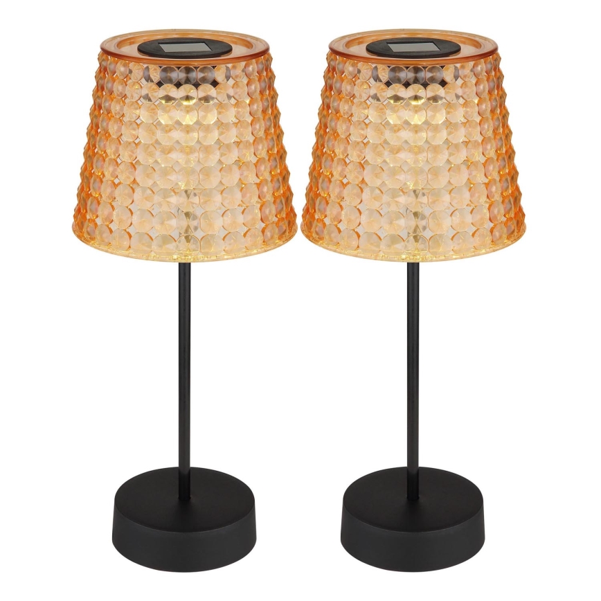 Globo - НАБОР 2x Светодиодный светильник на солнечной батарее LED/0,06W/3V IP44 40 mAh оранжевый