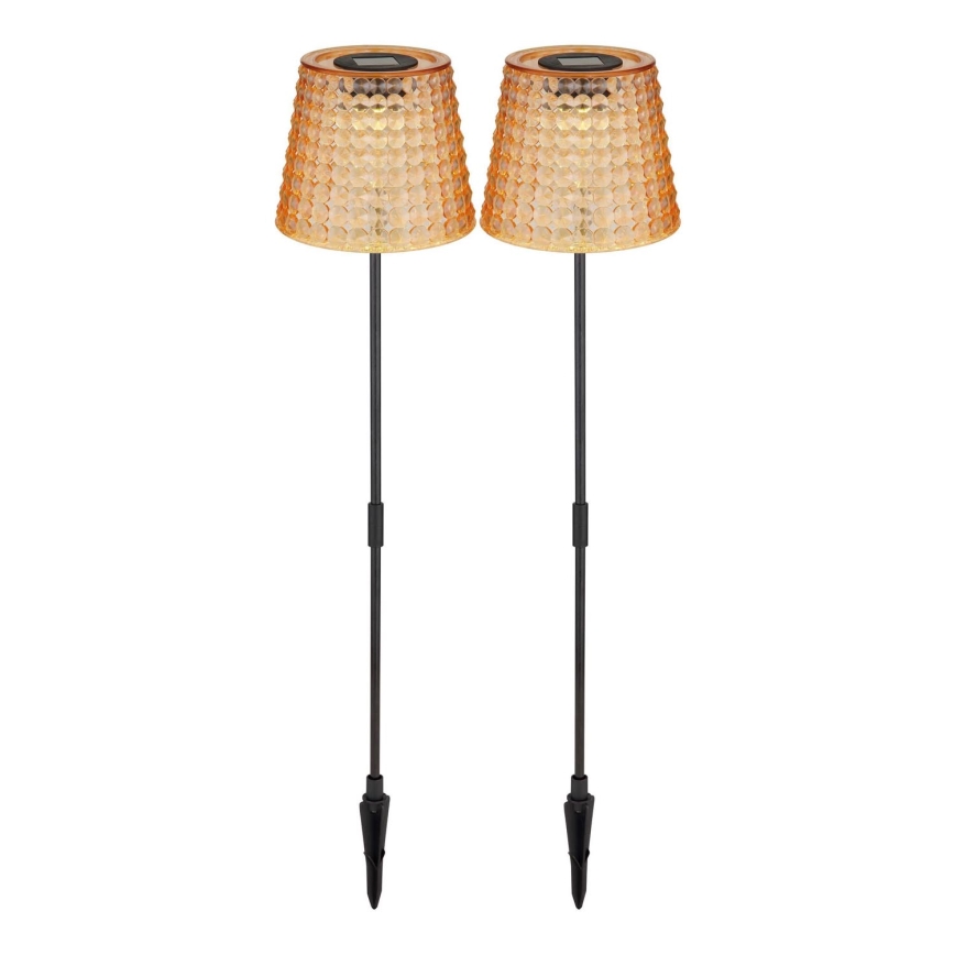 Globo - НАБОР 2x Светодиодный светильник на солнечной батарее LED/0,06W/3V IP44 40 mAh оранжевый