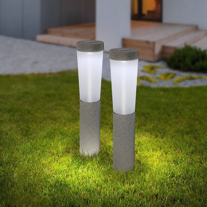 Globo - НАБОР 2x Светодиодный светильник на солнечной батарее LED/0,1W/3V 6000K IP44 400 mAh