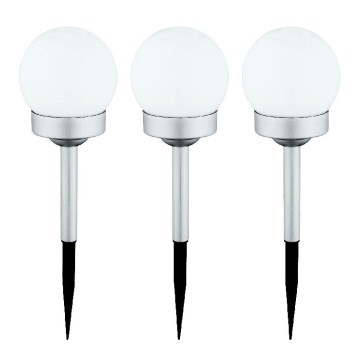 Globo - НАБОР 3x Светодиодный светильник на солнечной батарее LED/0,06W/3V 4000K диаметр 10 см IP44