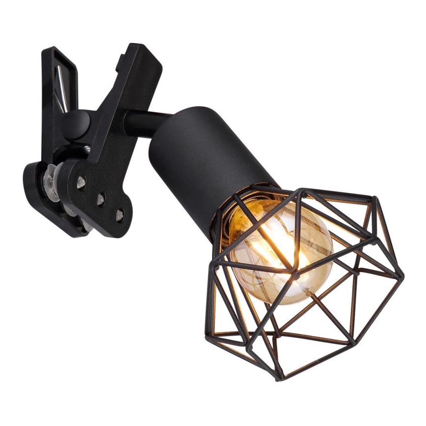 Globo - Настенная лампа с зажимом 1xE14/40W/230V черный